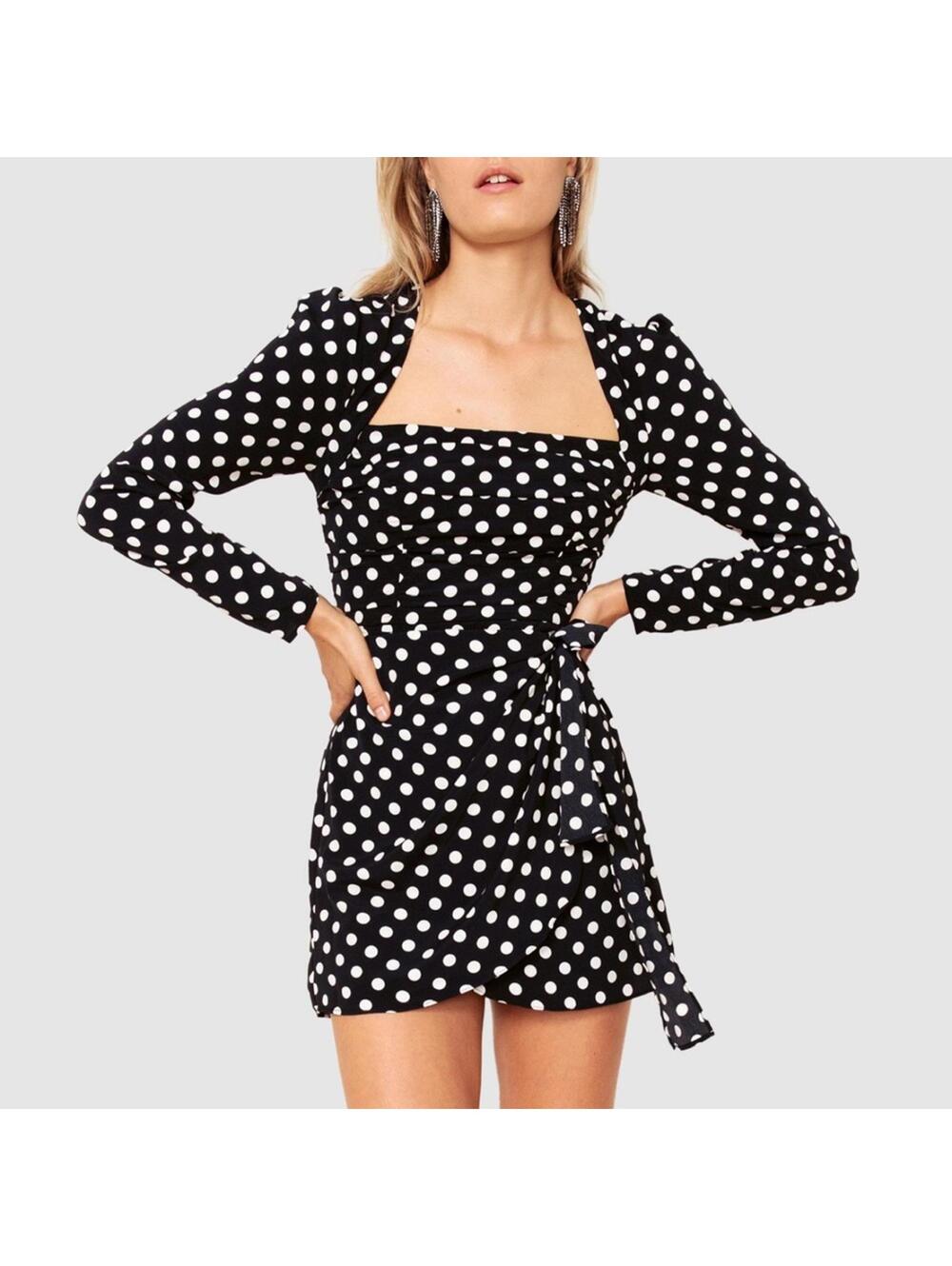 NWT Revolve The East Order Polka Dot Amy Mini Dress Sz M